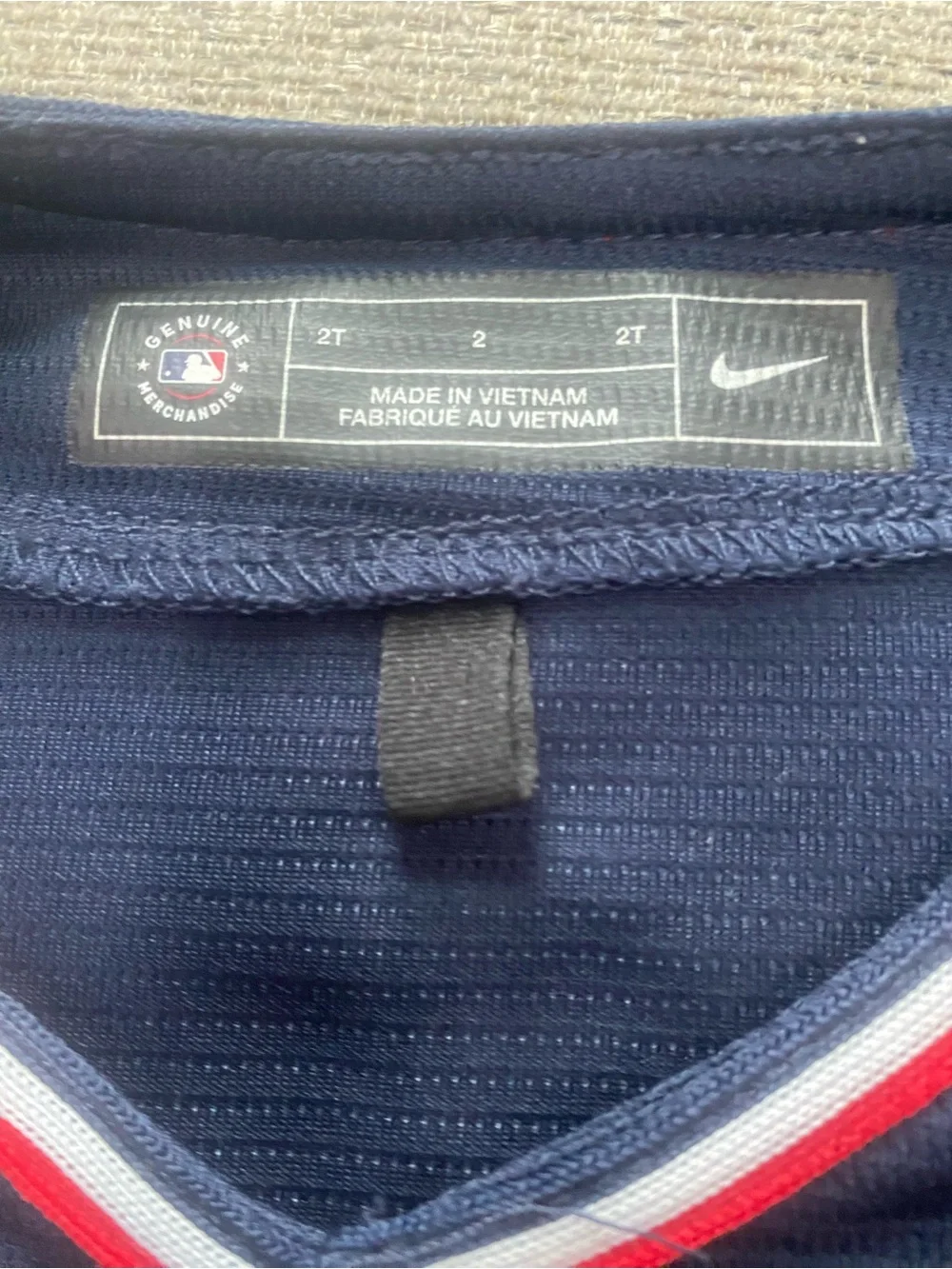 Nike Kids' Washington Nationals Navy Button-Up Jersey